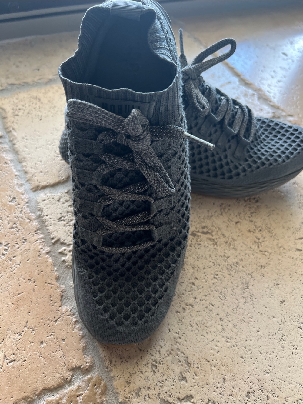 NOBULL Dark Grey Knit Slip-On Training Sneakers